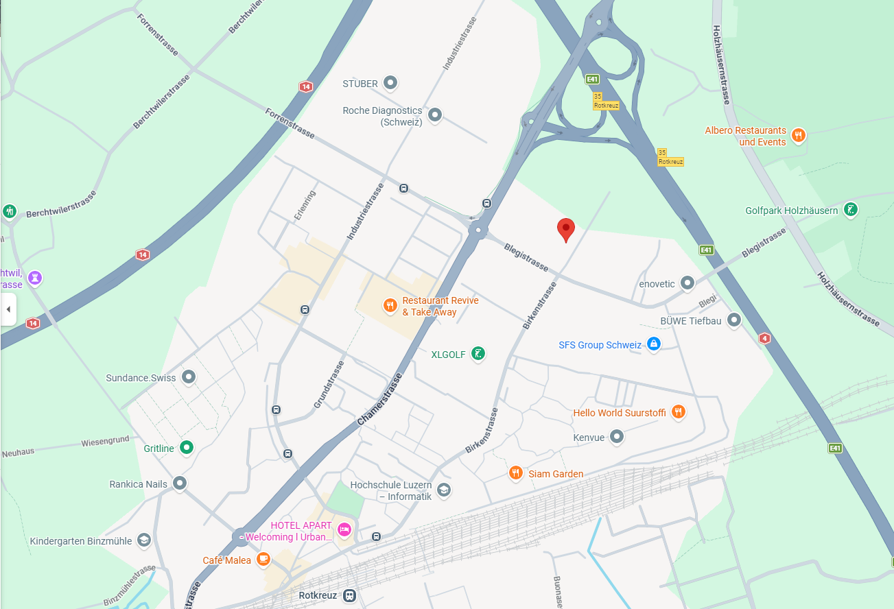 Google Maps Ansicht der Coloplast Adresse Schweiz
